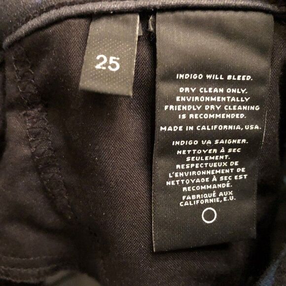 J Brand Super Skinny Indigo Ink Black Blue Jeans 620O241IB 25 x 29 - Picture 4 of 6